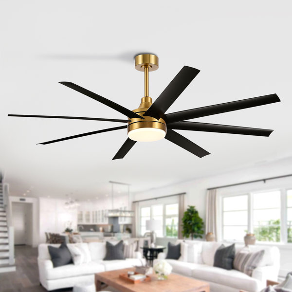 Mercer41 JamiiLeigh 65" 8 Blade LED Standard Ceiling Fan with Remote